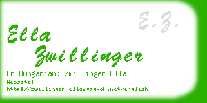 ella zwillinger business card